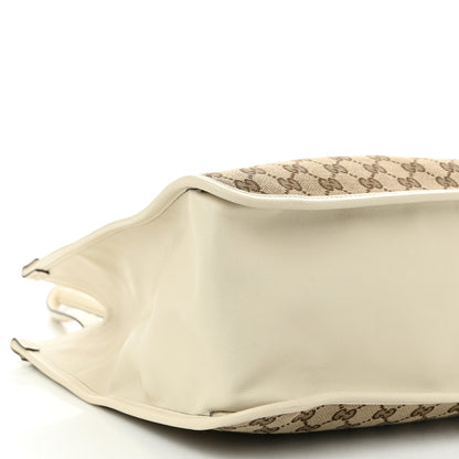 Gucci Monogram New Sakai Calfskin Lux Horsebit 1955 Tote Beige Ebony Mystic White 9 of 10