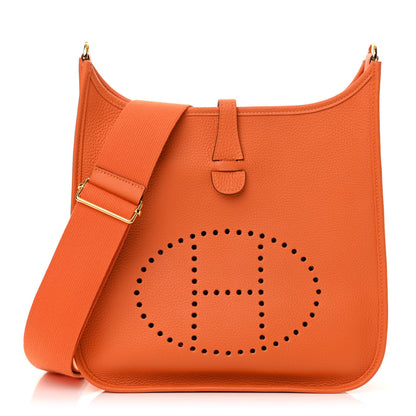 Hermes Taurillon Clemence Evelyne III PM Orange 1 of 13