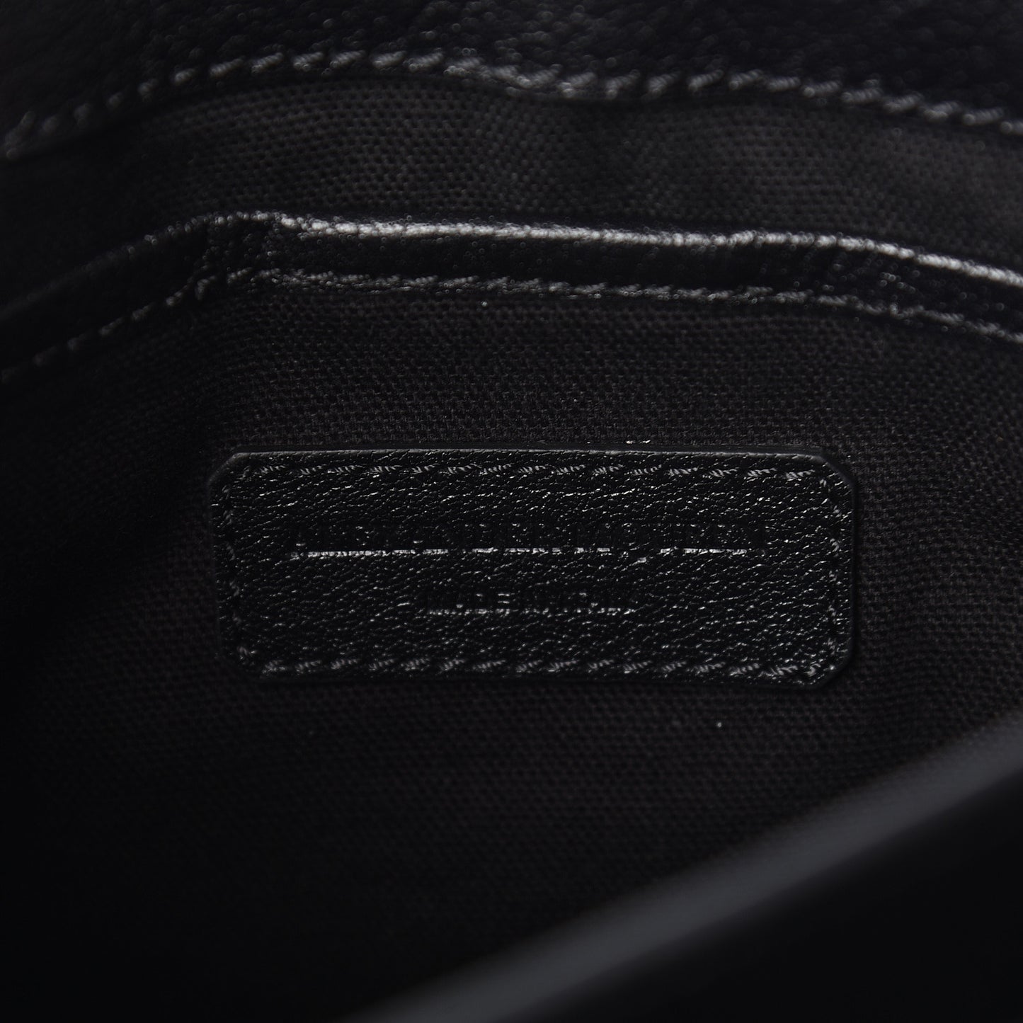 Grained Calfskin Twin Skull Crossbody Black