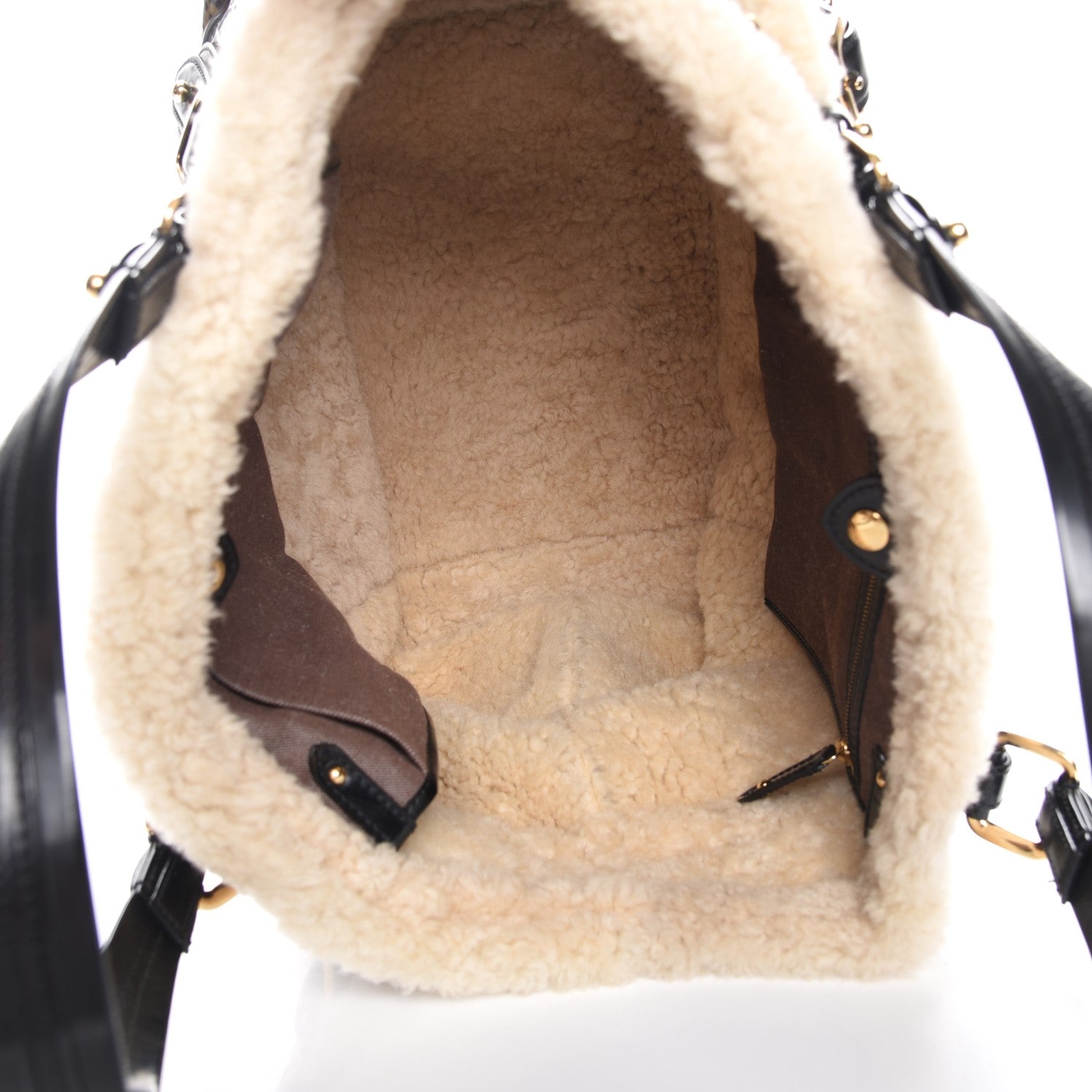 Louis Vuitton Patent Monogram Shearling Sac Thunder 5 of 7