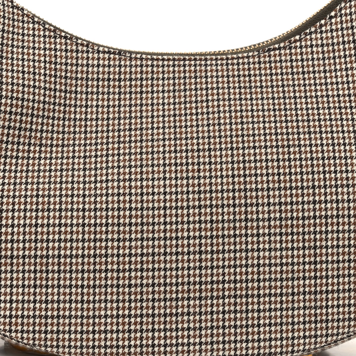 Fendi Wool Vitello Grace Small Houndstooth Small Fendigraphy Hobo Bag Beige Ebano 8 of 10