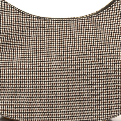 Fendi Wool Vitello Grace Small Houndstooth Small Fendigraphy Hobo Bag Beige Ebano 8 of 10