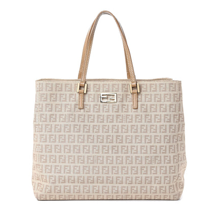 Fendi Zucchino Vitello Tote Beige Tortora 1 of 10