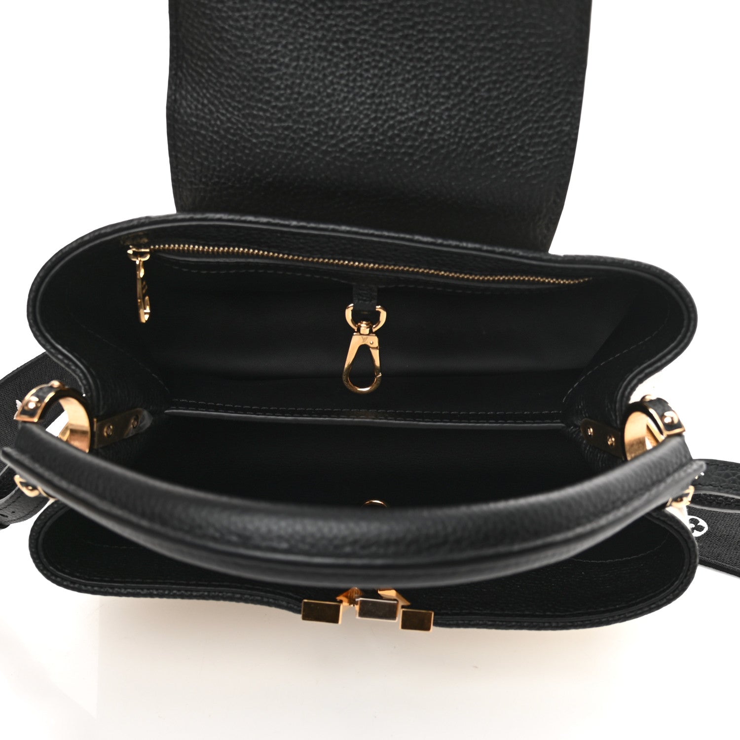 Louis Vuitton Canvas Taurillon Capucines MM Black 6 of 10