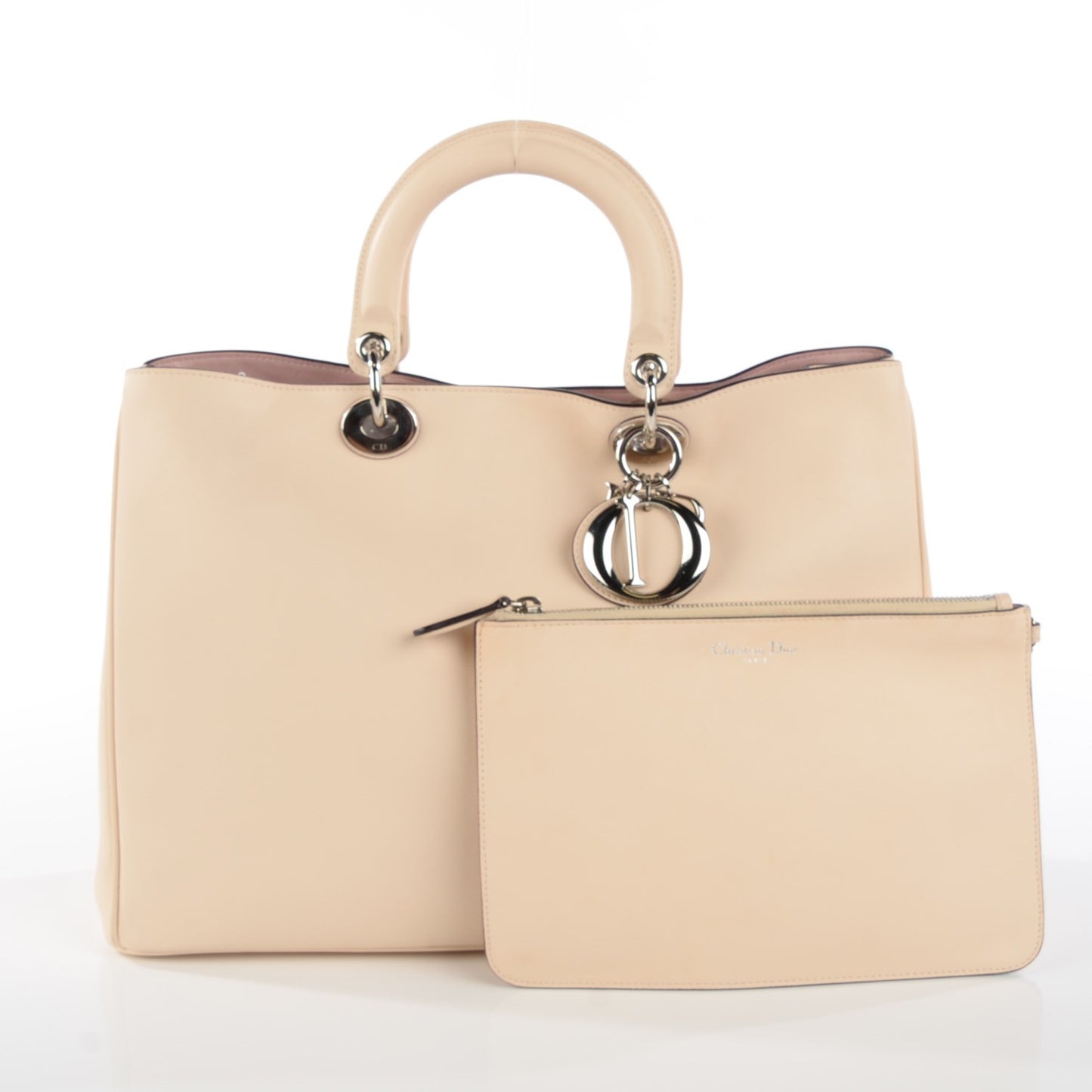 Smooth Calfskin Large Diorissimo Tote Beige