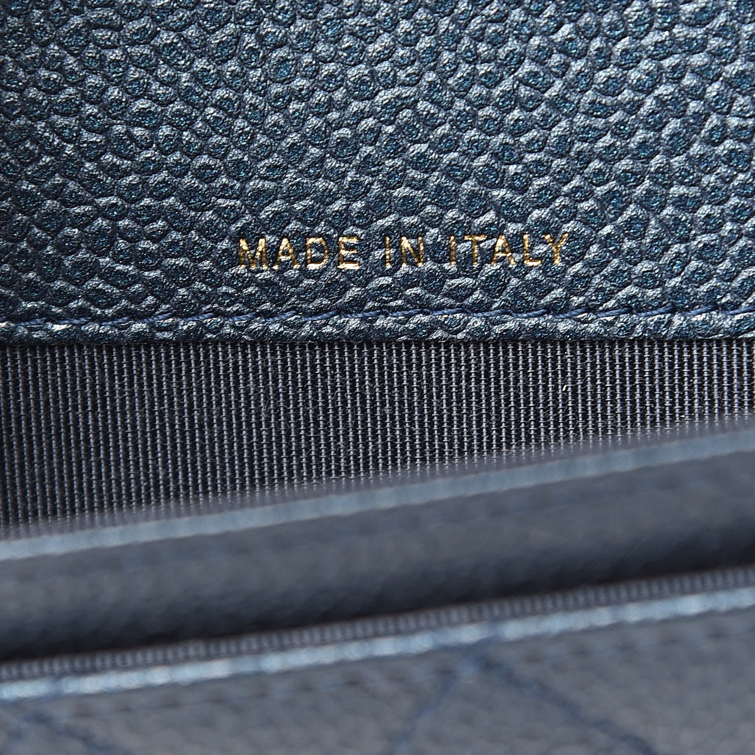 Chanel Metallic Caviar Quilted Flap Card Holder Dark Blue 7 of 9
