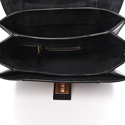 Valentino Garavani Calfskin Tribal B-Rockstud Rolling Flap Black 5 of 10