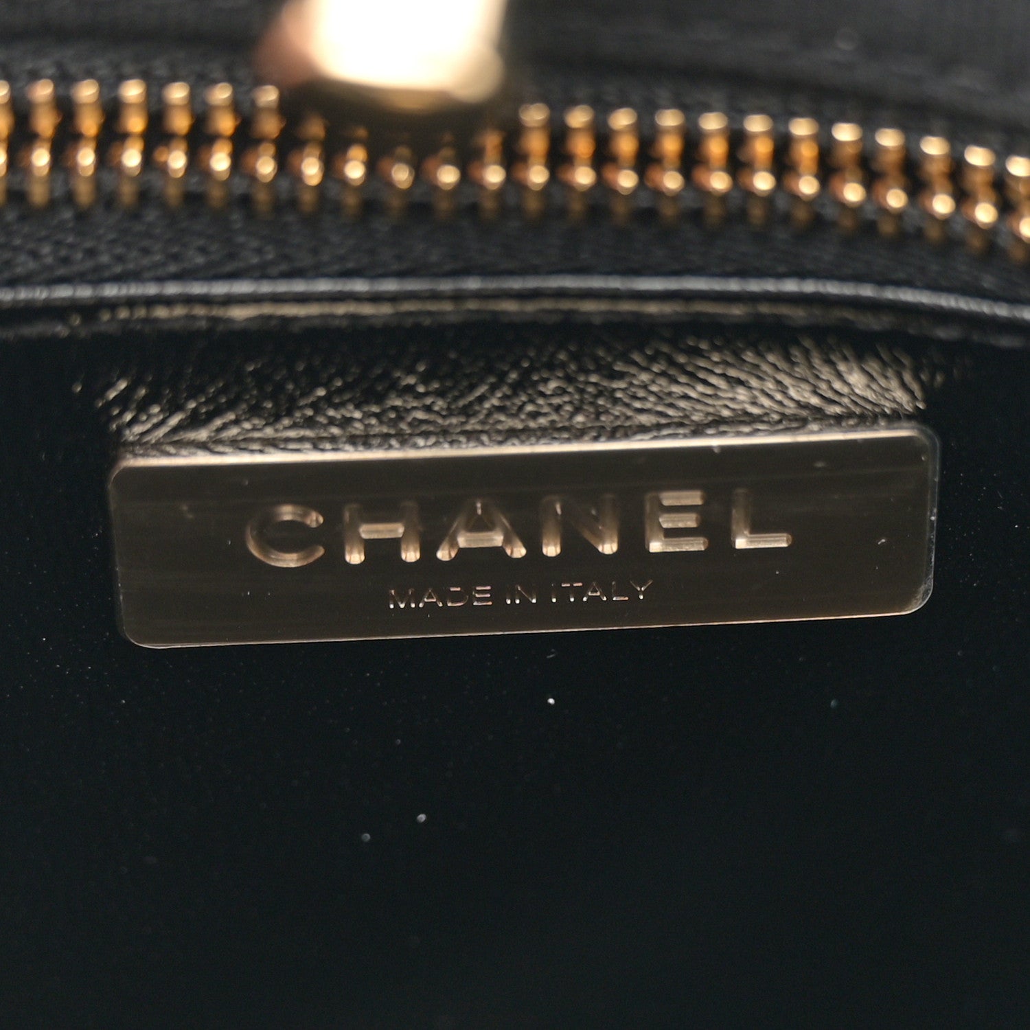 Chanel Shiny Crumpled Calfskin Quilted Mini 31 Shopping Bag Dark Beige Black 6 of 11