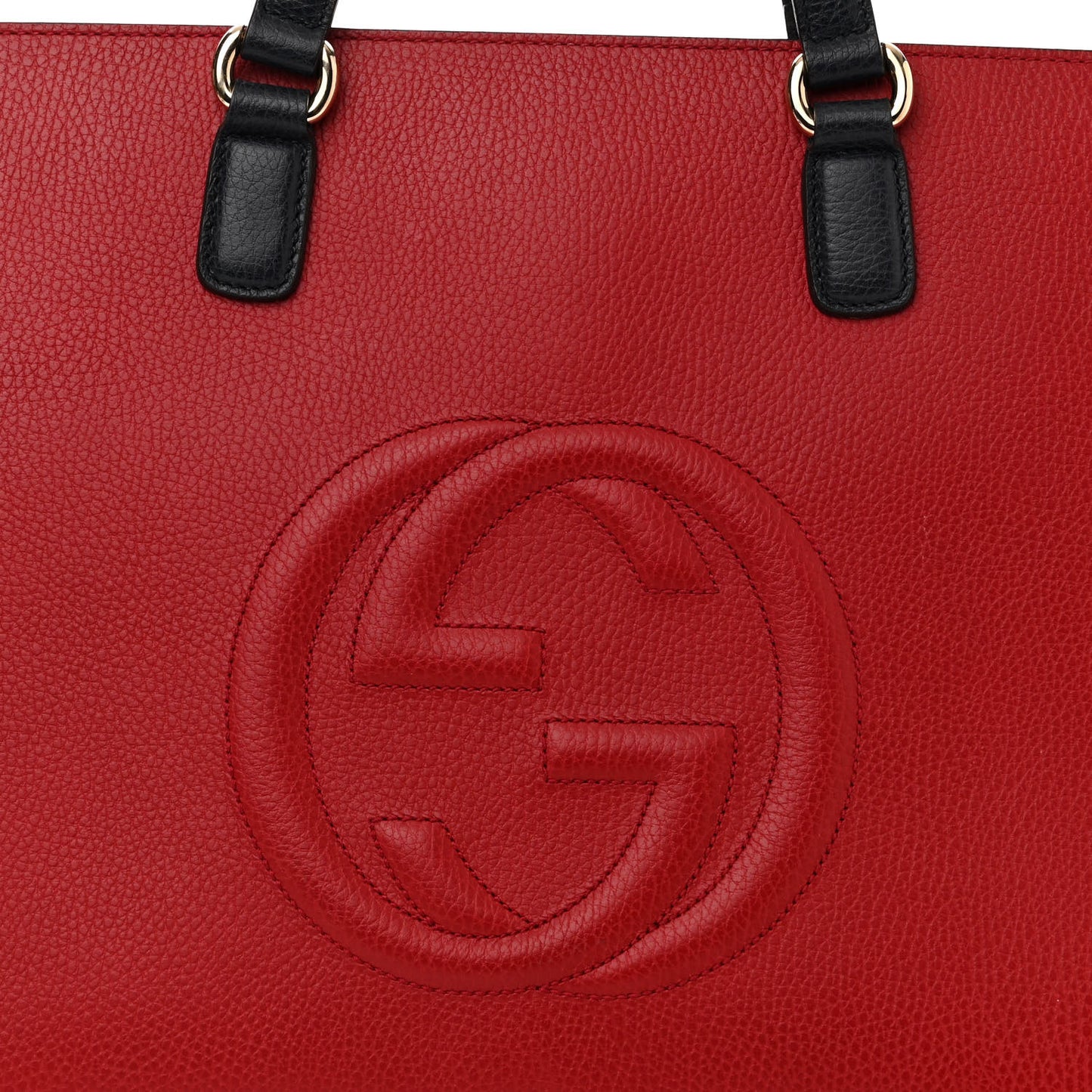 Dollar Calfskin Large Soho Top Handle Satchel Hibiscus Red Mystic White Blue