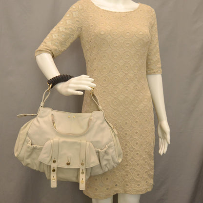 Saint Laurent Leather Mala Mala Horn Bag 2 of 8