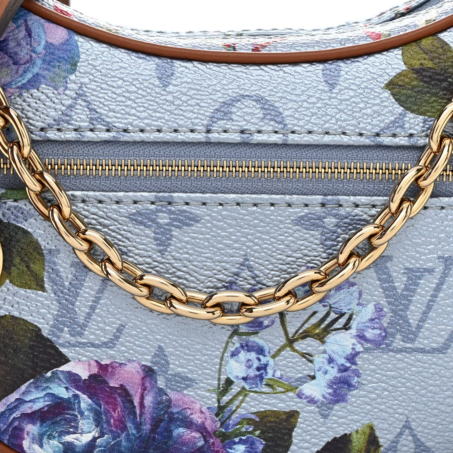 Metallic Monogram LV Garden Loop PM Blue