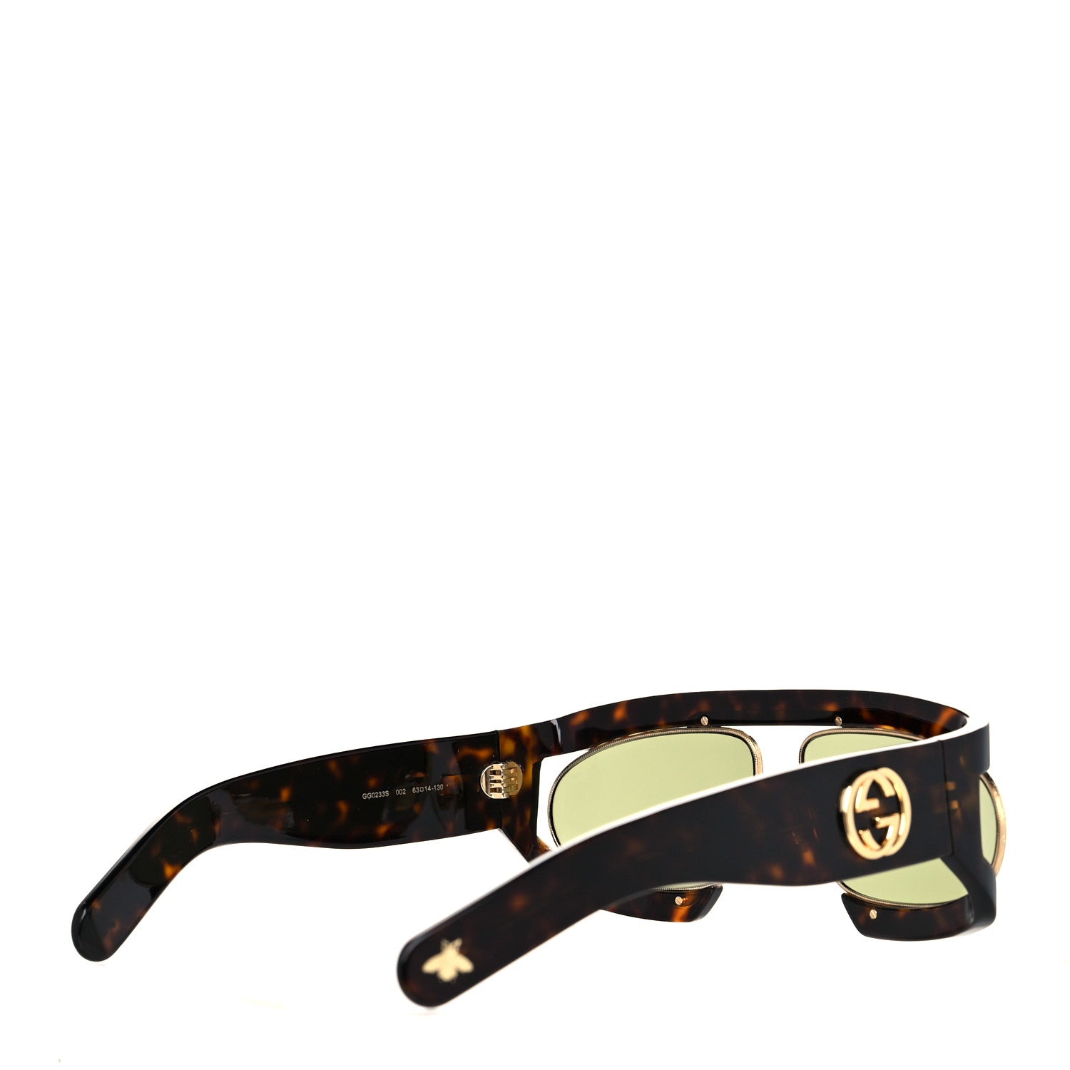 Gucci Oval Sunglasses GG0233S Tortoiseshell Gold 4 of 7