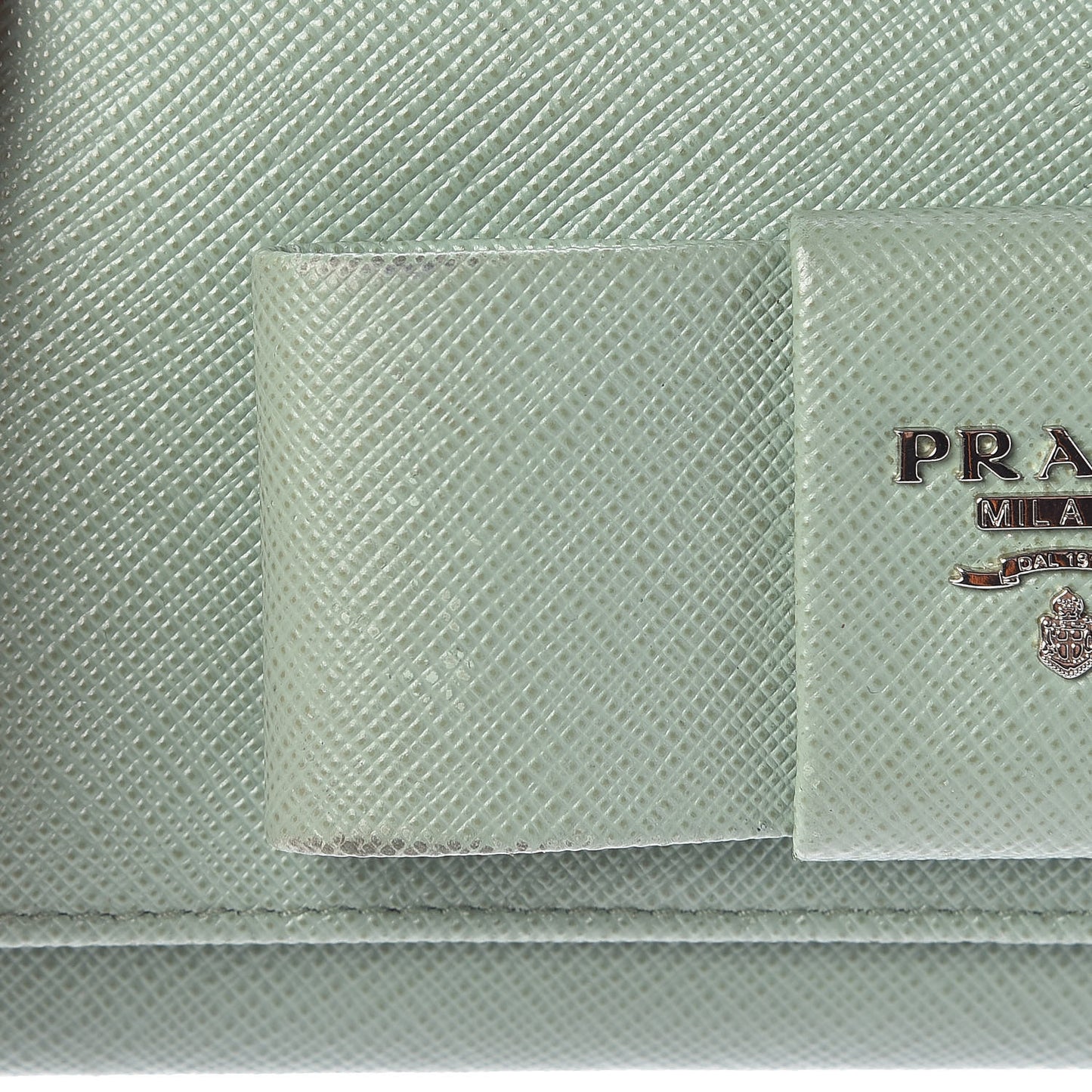 Saffiano Bow Continental Wallet Acquamarina