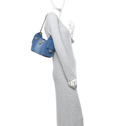 Chanel Washed Denim Quilted Mini Chanel 25 Handbag Blue 2 of 11