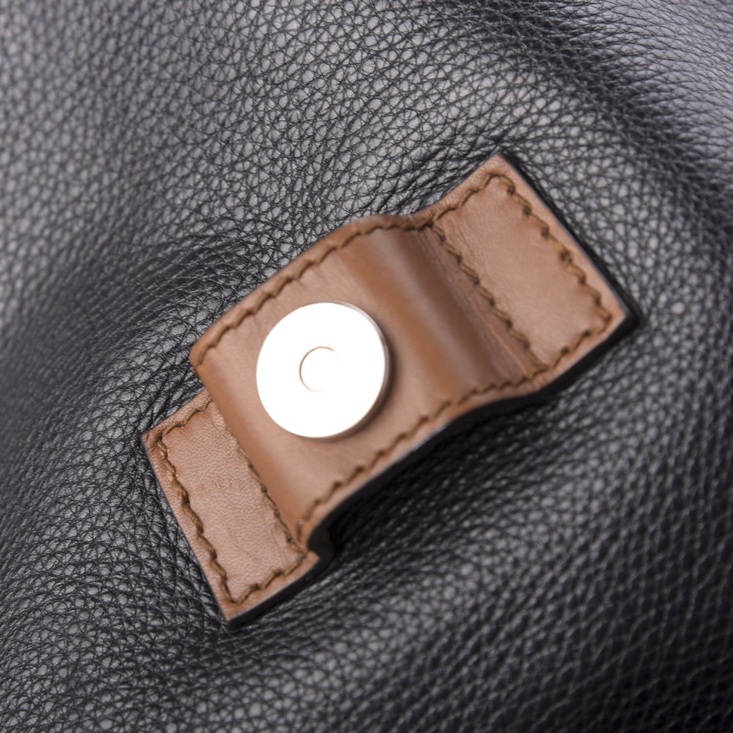 Calfskin Signature Web Backpack Black