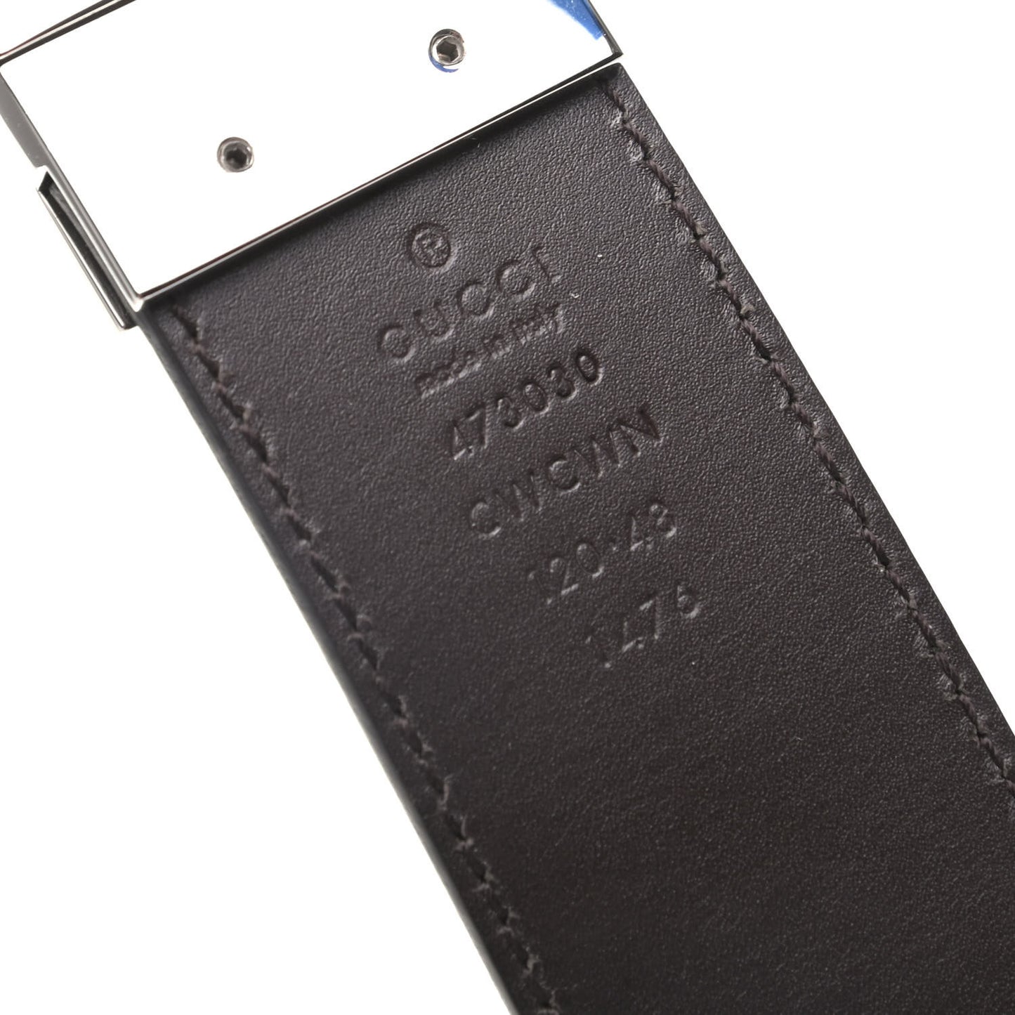 Guccissima Signature Interlocking G Reversible 37mm Belt 120 48 Black Cocoa