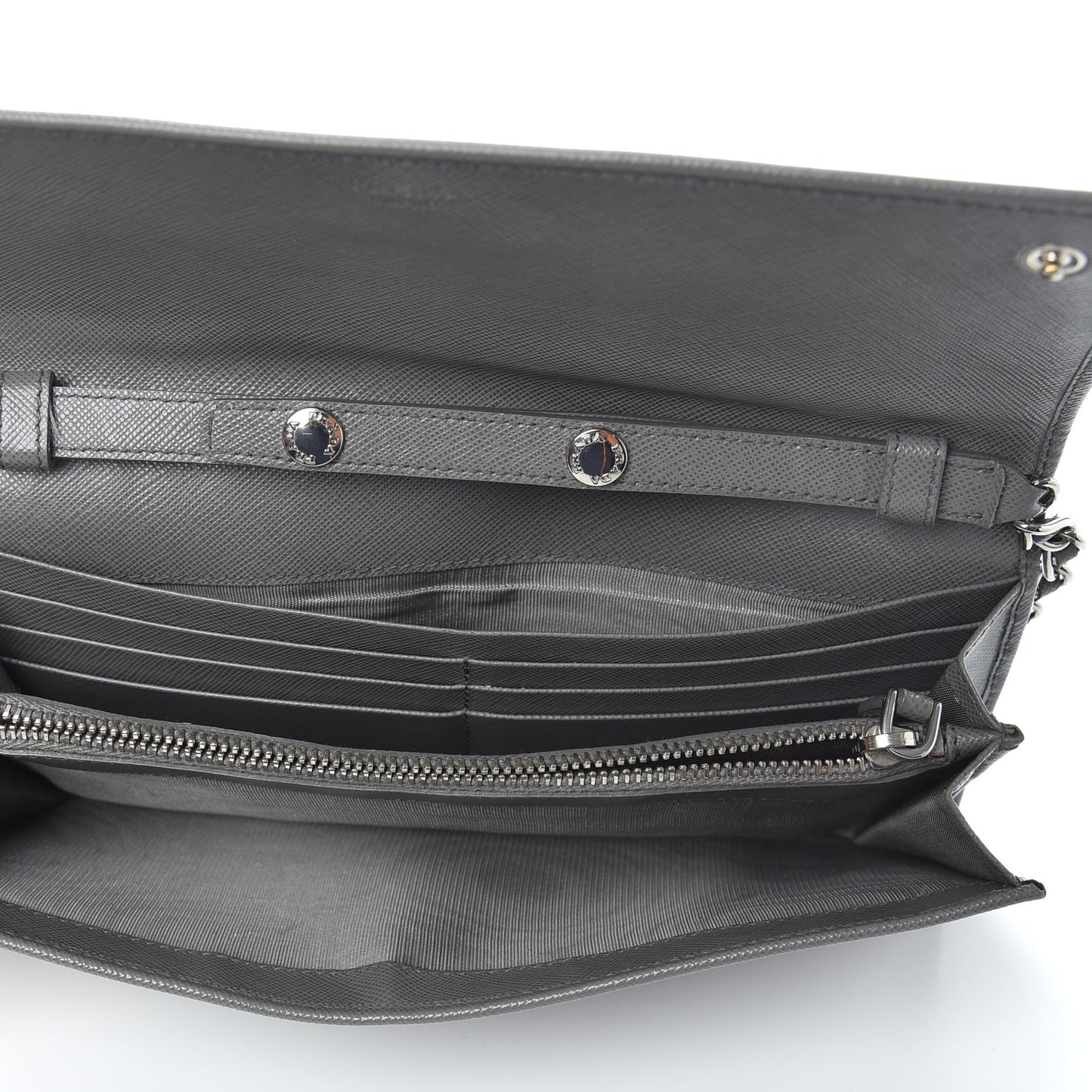 Saffiano Metal Oro Chain Wallet Marmo