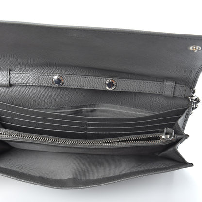 Prada Saffiano Metal Oro Chain Wallet Marmo 5 of 8