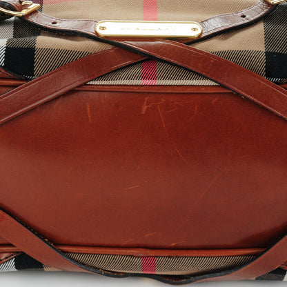 Burberry House Check Bridle Calfskin Medium Gosford Hobo Dark Tan 5 of 11
