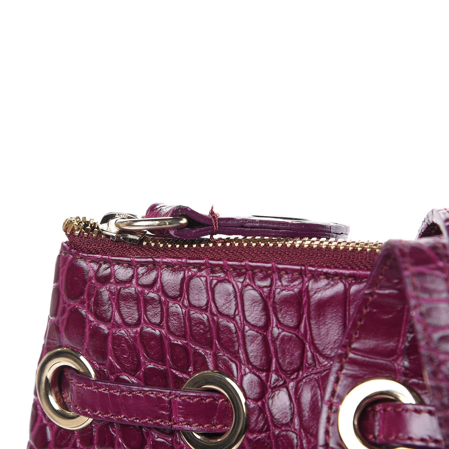 Jimmy Choo Calfskin Crocodile Embossed Medium Rhea Purple 13 of 13
