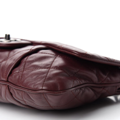 Chanel Calfskin Coco Pleats Large Messenger Flap Burgundy 7 of 10