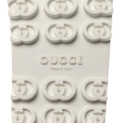 Gucci Glitter Rubber Womens Interlocking G Platform 42mm Slide Sandals 39 Silver 8 of 9