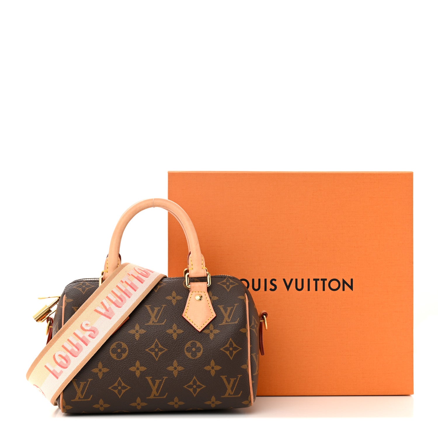 Louis Vuitton Monogram Speedy Bandouliere 20 Pink Orange 18 of 18