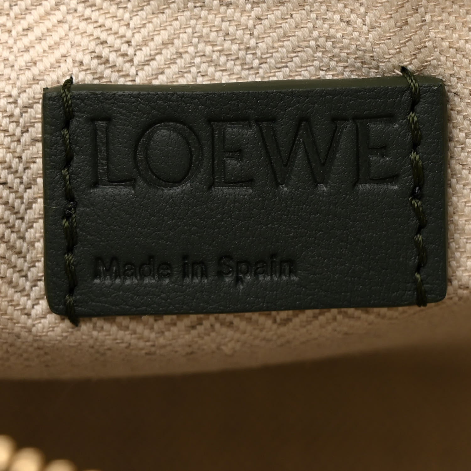 Loewe Calfskin Mini Hammock Hobo Bottle Green 6 of 11