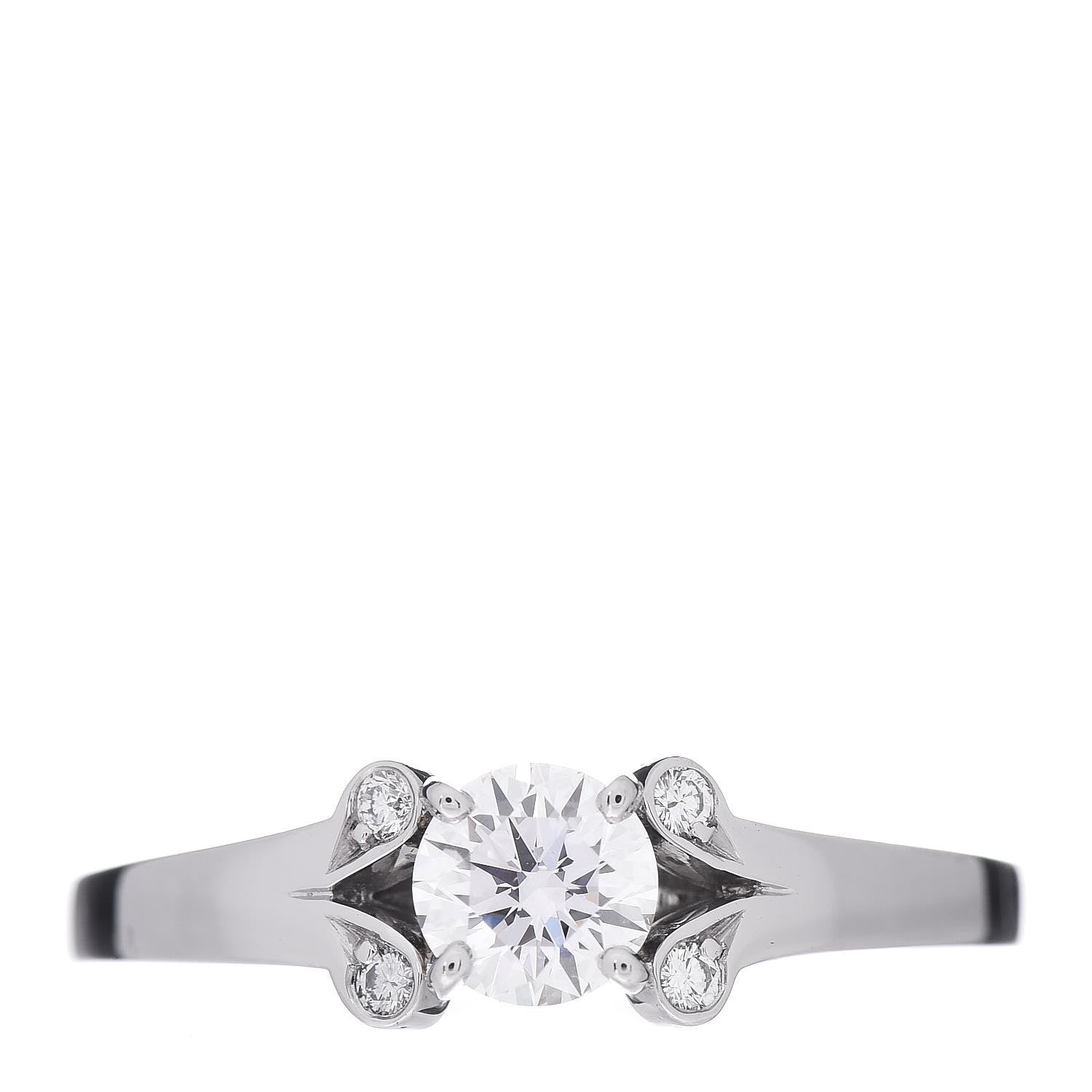 Cartier Platinum Diamond .35ct Ballerine Engagement Ring 50 5.25 1 of 7