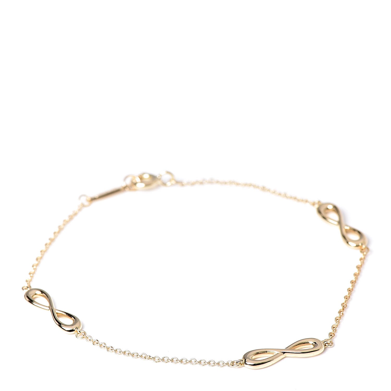 Tiffany 18K Yellow Gold Infinity Endless Bracelet 1 of 7