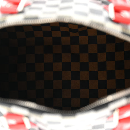 Louis Vuitton Damier Speedy Bandouliere 30 Black White 5 of 10