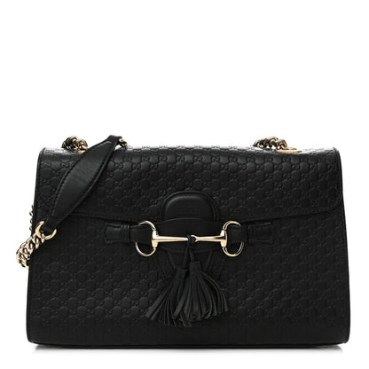 Gucci Microguccissima Medium Emily Chain Shoulder Bag Black 1 of 15