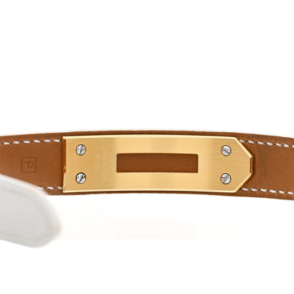 Hermes Stainless Steel Epsom 20mm Kelly Cadena Quartz Watch Blanc 4 of 5