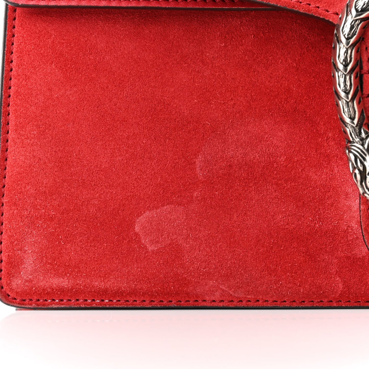 Suede Vitello Velvet Medium Dionysus Shoulder Bag Vulcanic Red