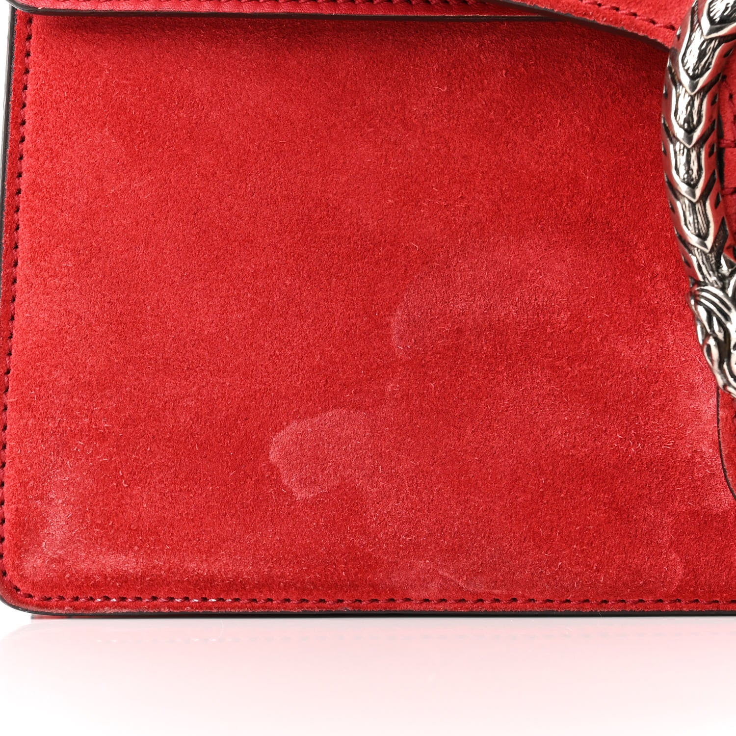 Gucci Suede Vitello Velvet Medium Dionysus Shoulder Bag Vulcanic Red 12 of 12