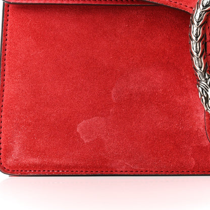 Gucci Suede Vitello Velvet Medium Dionysus Shoulder Bag Vulcanic Red 12 of 12