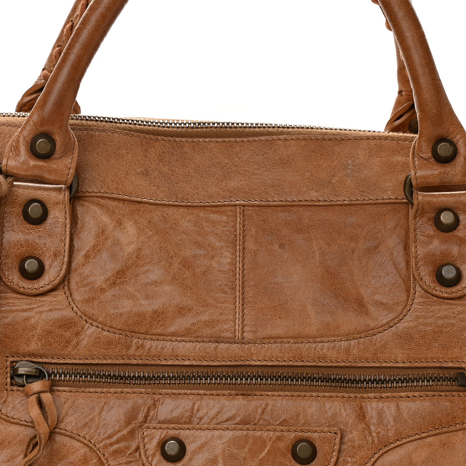 Balenciaga Chevre Classic Hardware Work Caramel 7 of 10