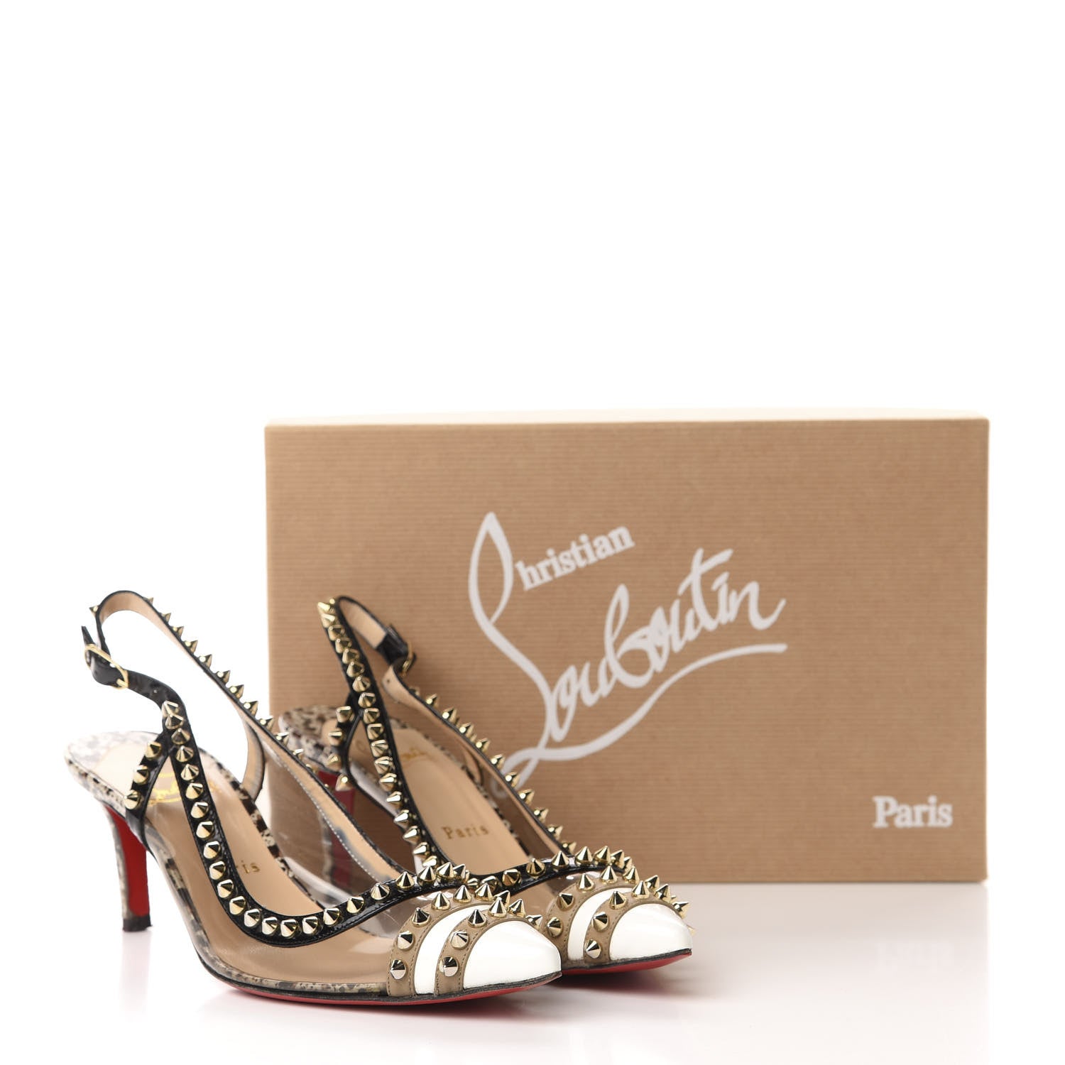 Christian Louboutin Patent Cosmo PVC Manovra 70 Pumps 37.5 White Smoke 14 of 14