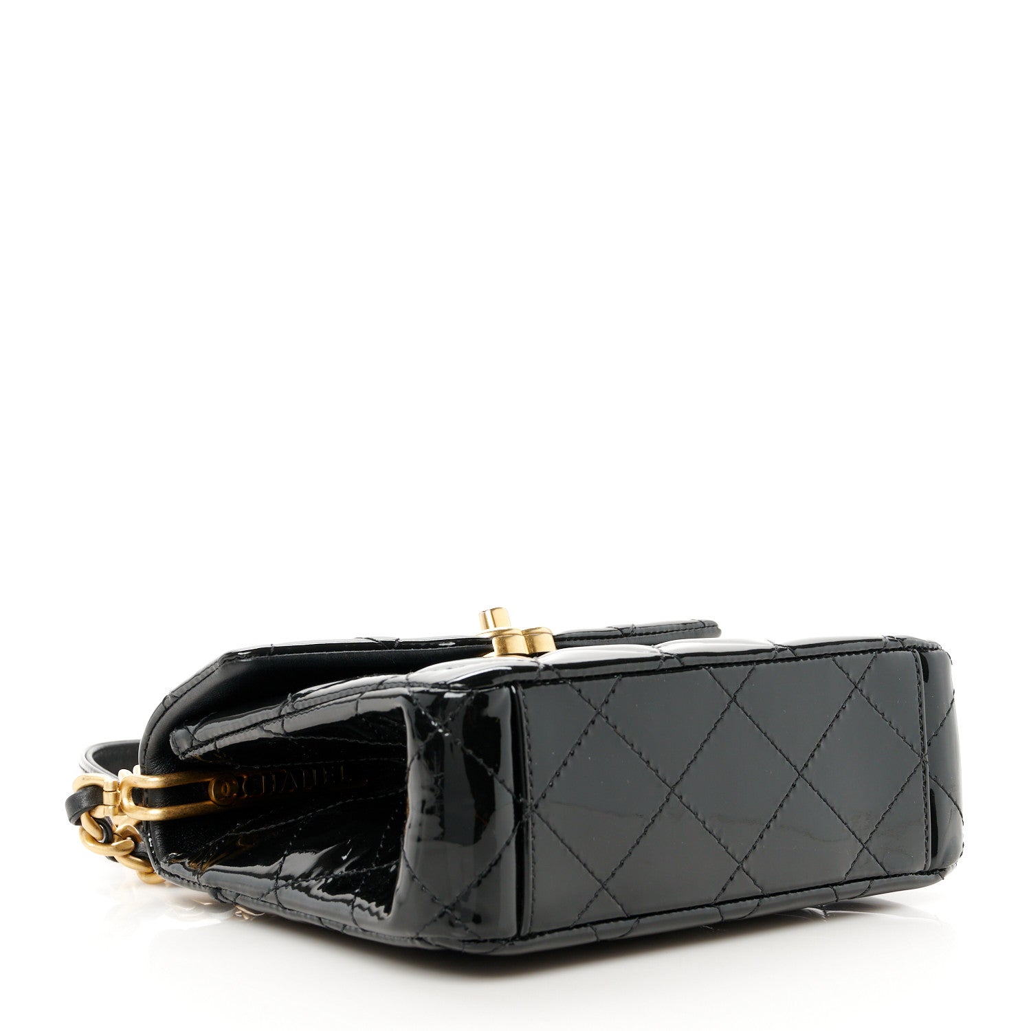 Chanel Patent Quilted 31 Rue Cambon Mini Top Handle Flap Black 4 of 11