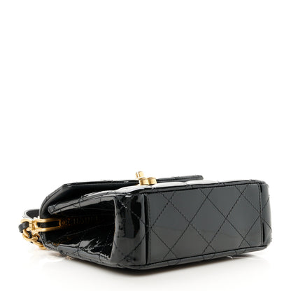 Chanel Patent Quilted 31 Rue Cambon Mini Top Handle Flap Black 4 of 11