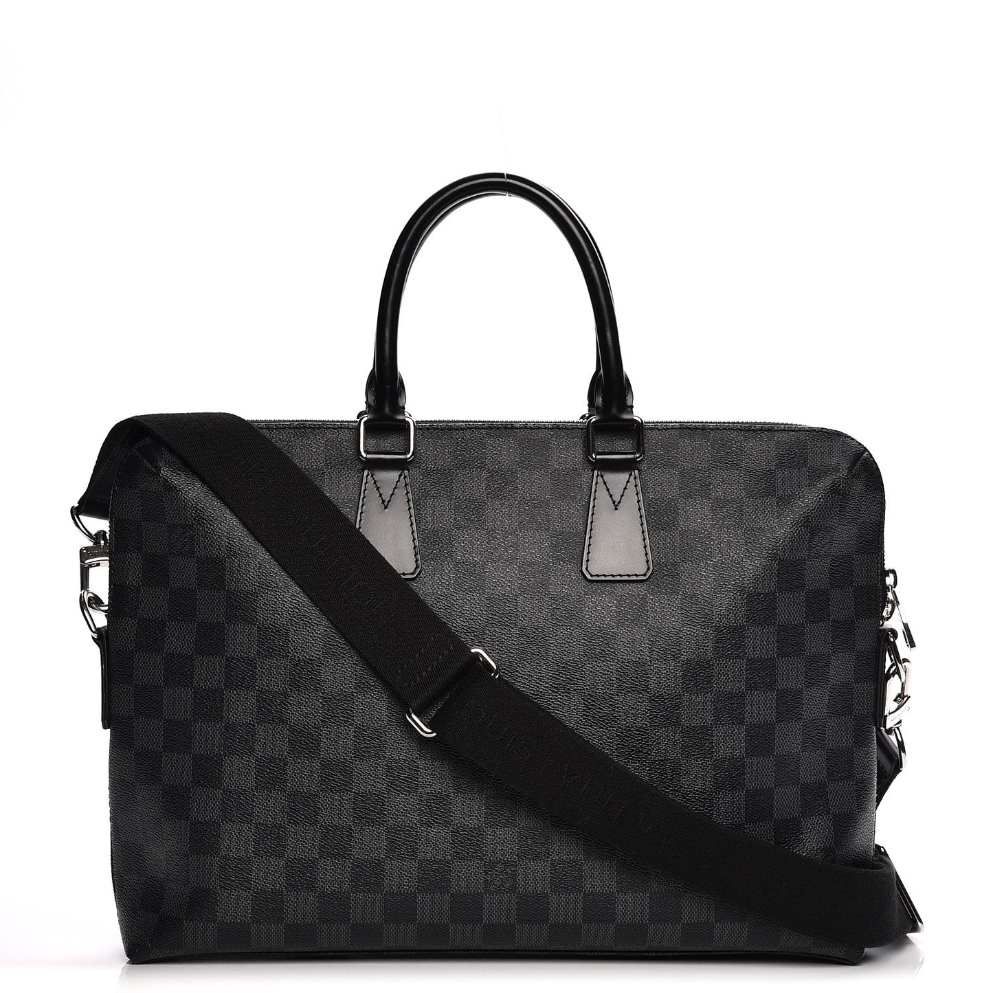 Damier Graphite Porte-Documents Jour