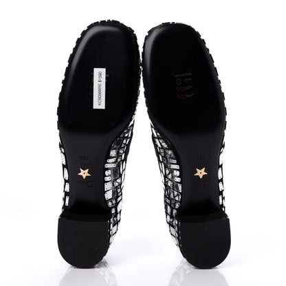 Christian Dior Mesh Embroidered Mirror Baby-D Ballet Pumps 38.5 Black 5 of 7