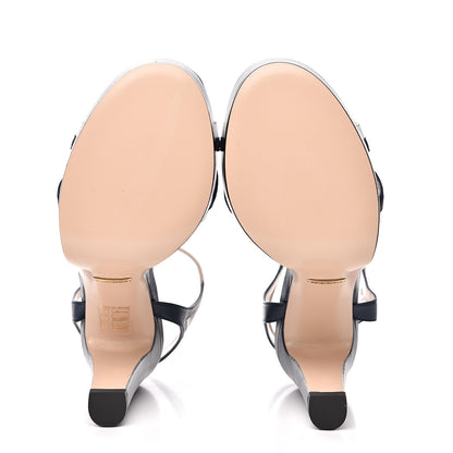 Gucci Malaga Kid Platform Sandals 37 Great White Blue Agata 5 of 8