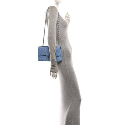 Chanel Lambskin Quilted Medium Double Flap Light Blue 2 of 10