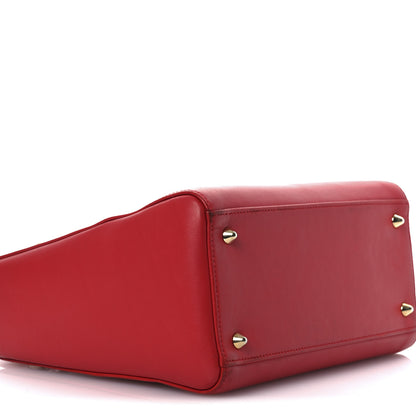 Christian Dior Calfskin Niki De Saint Phalle Medium Supple Lady Dior Red 9 of 15