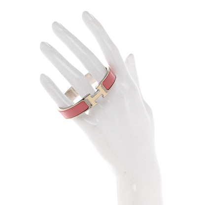 Hermes Enamel Narrow Clic Clac H Bracelet GM Rose Velours White 2 of 5