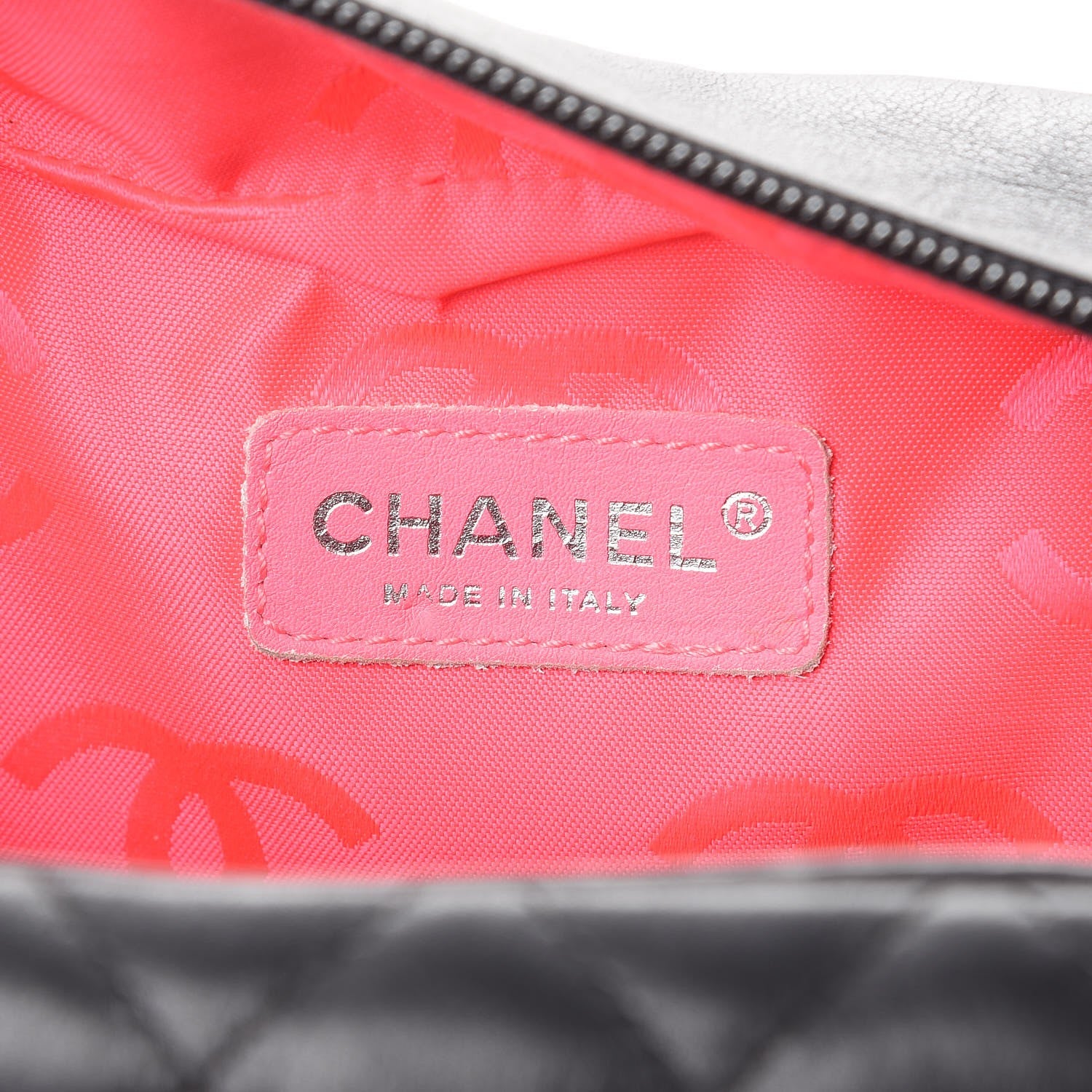 Chanel Calfskin Quilted Large Cambon Multipocket Reporter Black White 6 of 12