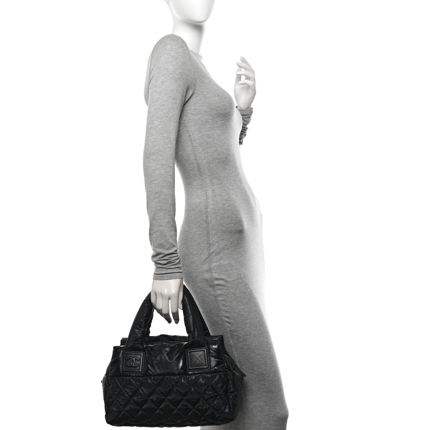 Chanel Nylon Coco Cocoon Zipped Tote Black 2 of 10