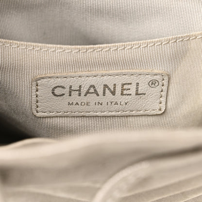 Chanel Iridescent Calfskin Chevron Quilted Large Urban Spirit Backpack Silver 6 of 10