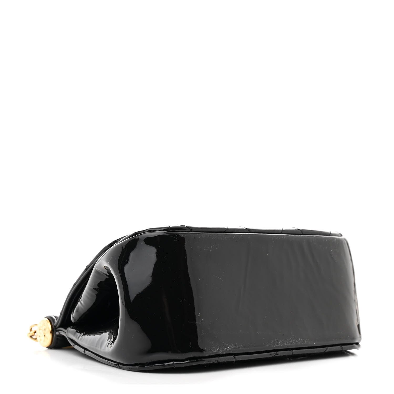 Chanel Patent Quilted Frame Clutch Flap With Chain Black 4 of 11